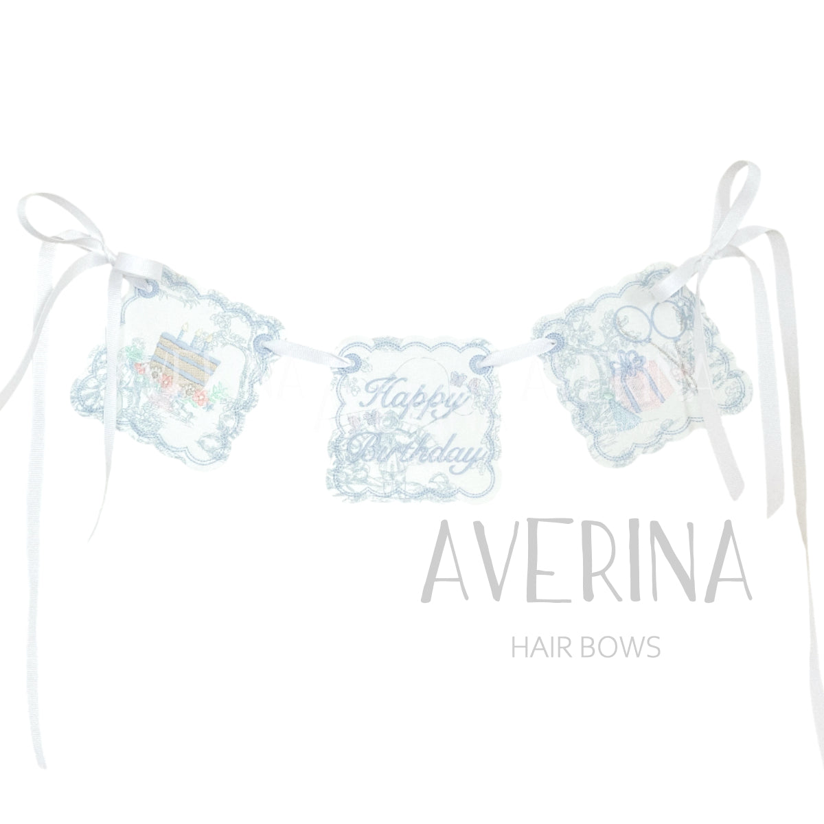 YAEL-Cake and balloon Birthday Banner(ブルートワルドジュイ)か