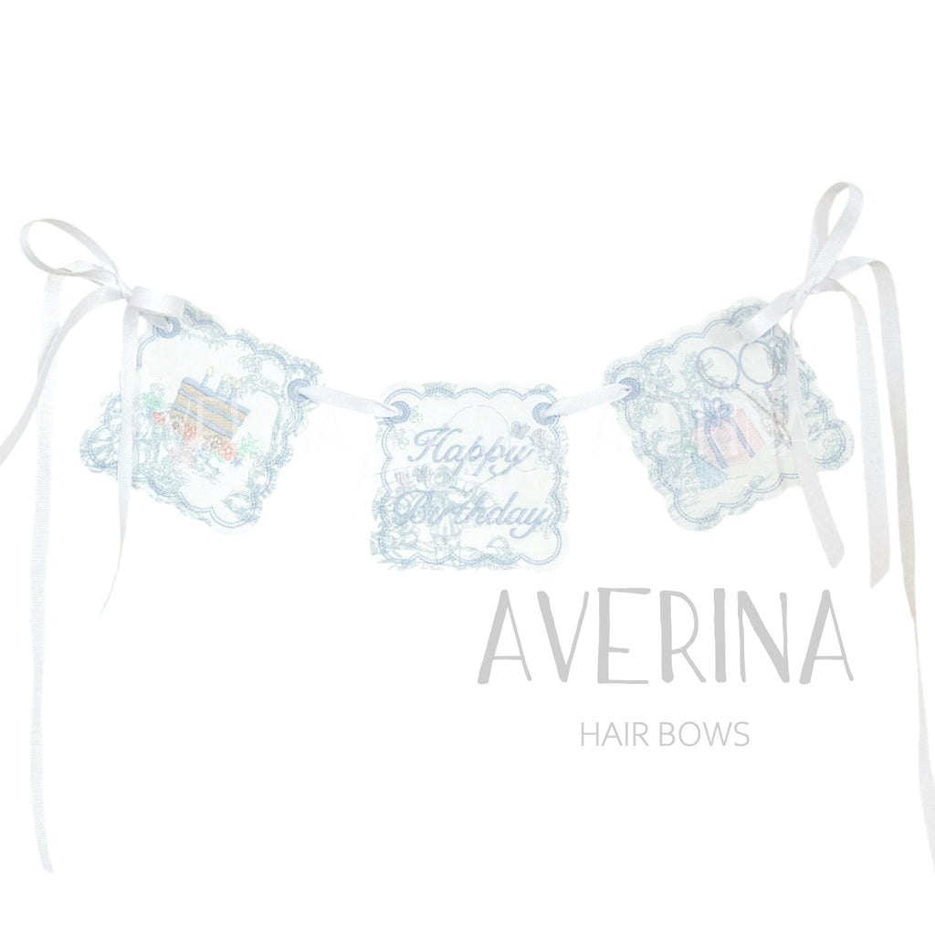 YAEL-Cake and balloon Birthday Banner(ブルートワルドジュイ)か