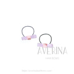 Floryn-Rose buds PinkLavender【Pair】Hair Ties