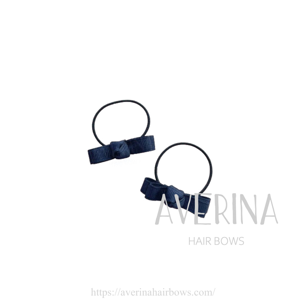 Floryn-Rose buds Navy【Pair】Hair Ties