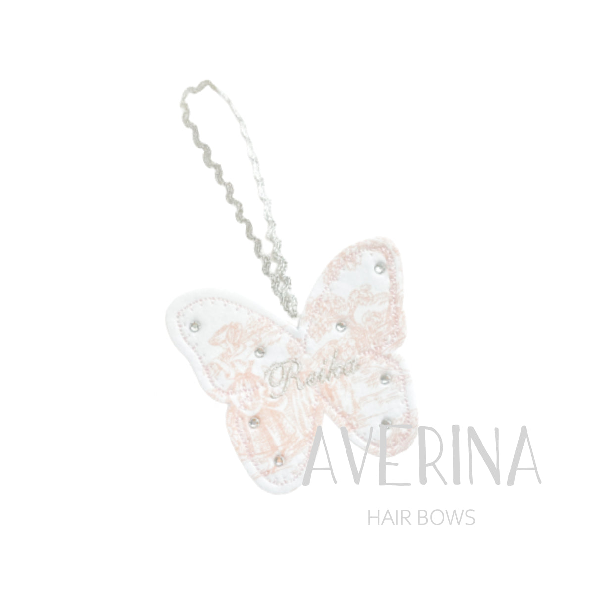 【 Express Shipping商品】Butterfly-Ornament-Toile de jouy-Pink