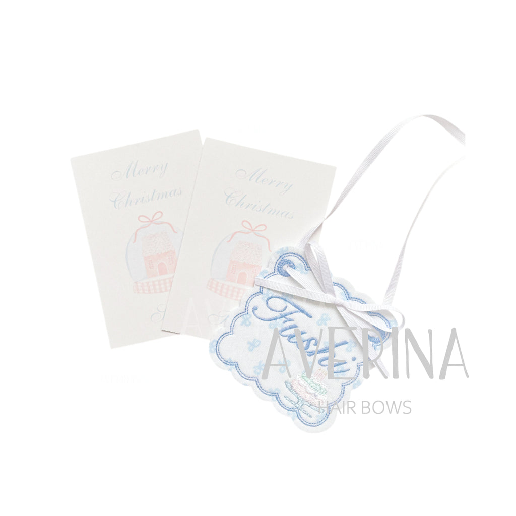 Noah-Presents-Name-Ornament-Blue ribbon