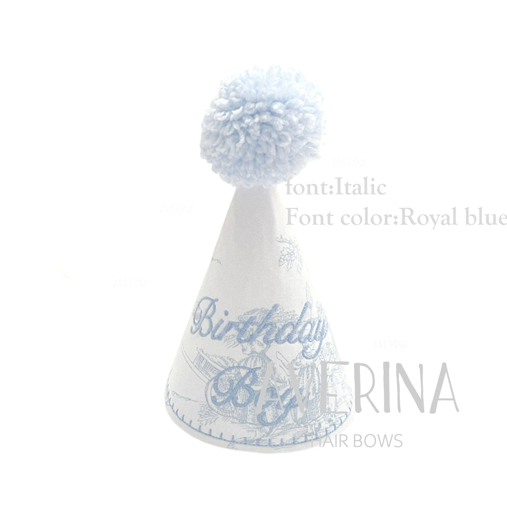 Mason-Toile de Jouy Birthday Hat Blue