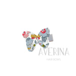 Maree-バタフライ-ヘアスライド(リボンカバー)－Betsygrey-イニシャル刺繍