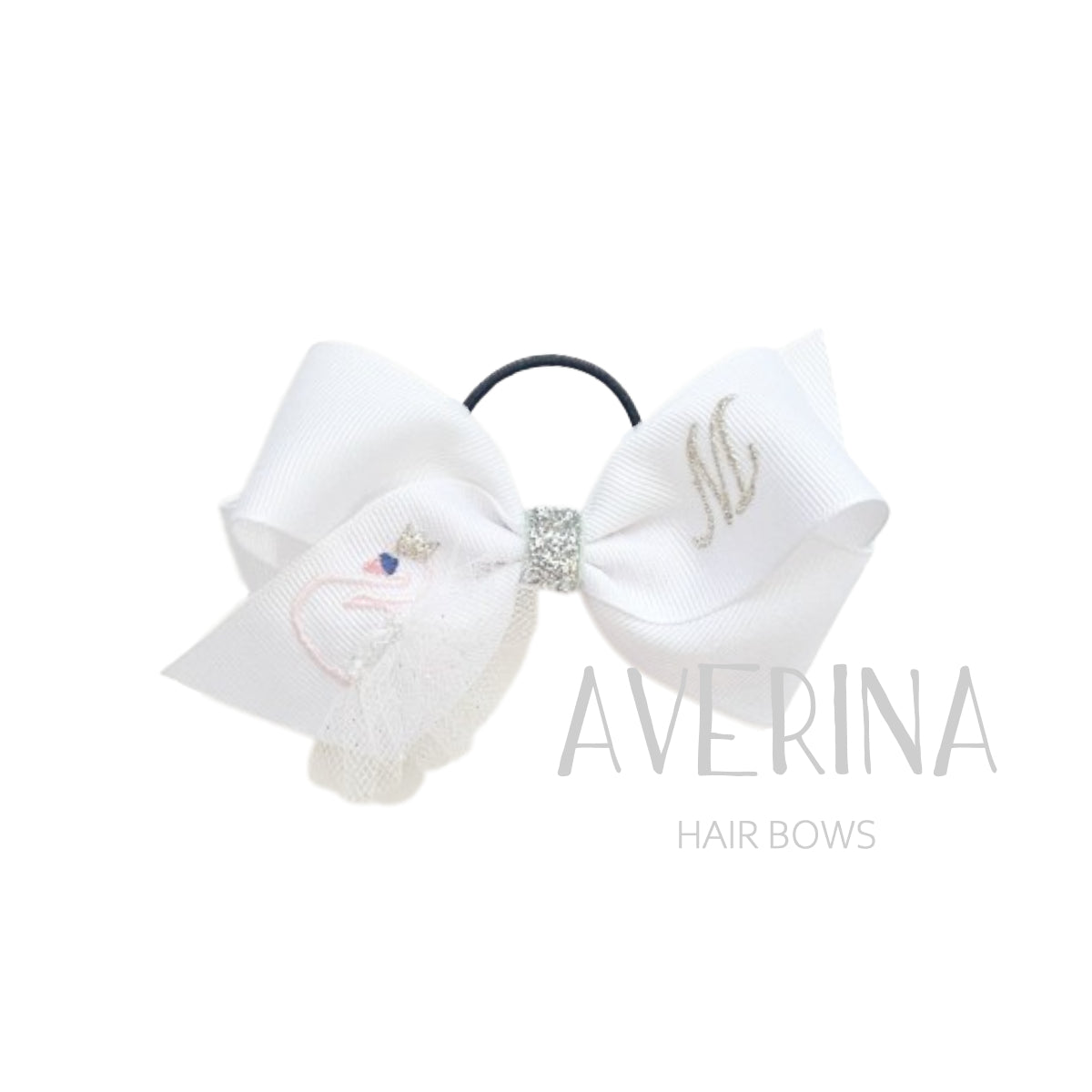 LURA-L Vanilla White Hair Tie Swan