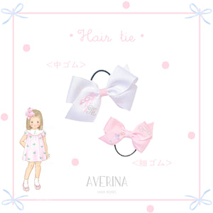 【 Express Shipping商品】Seren-フラット:L-パールグレー ヘアタイ(中) Stars＆スワロフスキー