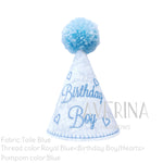 Mason-Toile de Jouy Birthday Hat Blue