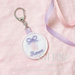 Olivia-Pink/Lavender ballet shoes key-chain/round key-holder