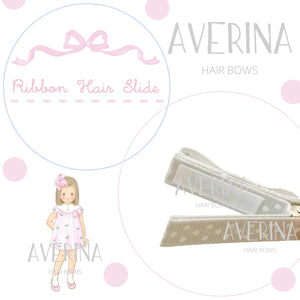 LALA-Blush Pink-Ribbon Hair Slide-うさぎ