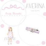 LALA- lavender Toddler Snap Barrette Cupcake Lavender